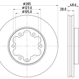 TOYOTA Hiace - Front Brake Disc | OPTIMA | TBD7546-C - SKU TBD7546-C - SpareMe South Africa