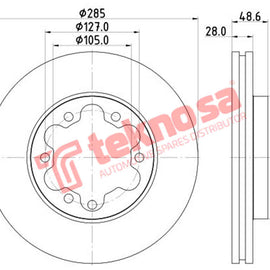 Brake Components Brake Disc TBD7546-C OPTIMA