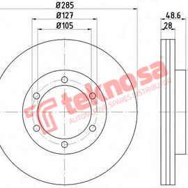 Brake Components Brake Disc TBD7546-D OPTIMA