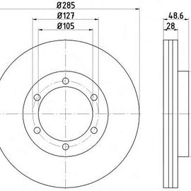 TOYOTA Quantum - Front Brake Disc | OPTIMA | TBD7546-D - SKU TBD7546-D - SpareMe South Africa