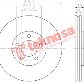 Brake Components Brake Disc TBD7548-D OPTIMA