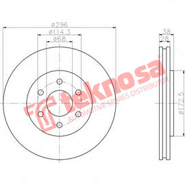 Brake Components Brake Disc TBD7549-D OPTIMA