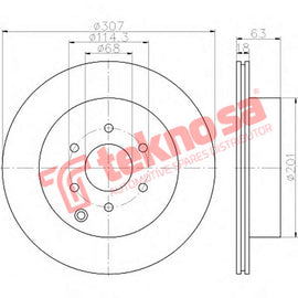 Brake Components Brake Disc TBD7550-D OPTIMA