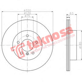 Brake Components Brake Disc TBD7554-D OPTIMA