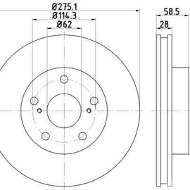 Brake Components Brake Disc TBD8554-D OPTIMA