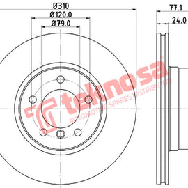Brake Components Brake Disc TBD7555-D OPTIMA