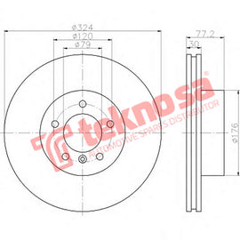 Brake Components Brake Disc TBD7556-D OPTIMA