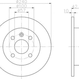 OPEL Astra - Rear Brake Disc | OPTIMA | TBD7563-D - SKU TBD7563-D - SpareMe South Africa
