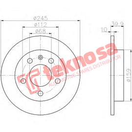 Brake Components Brake Disc TBD7568-D OPTIMA