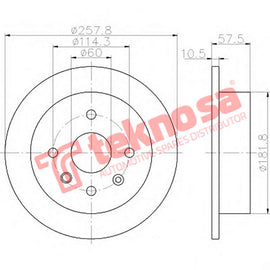 Brake Components Brake Disc TBD7569-D OPTIMA