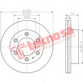 Brake Components Brake Disc TBD7577-D OPTIMA