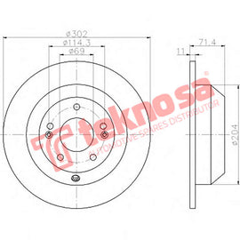 Brake Components Brake Disc TBD7579-D OPTIMA