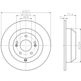 HYUNDAI Santa Fe - Rear Brake Disc | OPTIMA | TBD7579-D - SKU TBD7579-D - SpareMe South Africa