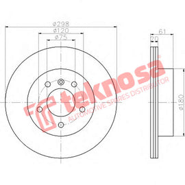 Brake Components Brake Disc TBD7582-D OPTIMA
