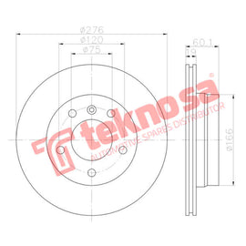 Brake Components Brake Disc TBD7583-D OPTIMA