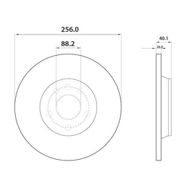 ISUZU KB-series - Front Brake Disc | OPTIMA | TBD7584-D - SKU TBD7584-D - SpareMe South Africa