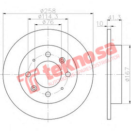 Brake Components Brake Disc TBD7586-D OPTIMA