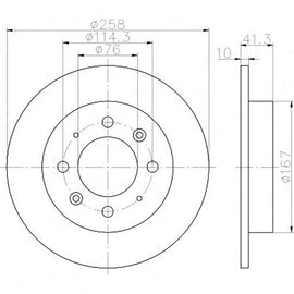 KIA Cerato - Rear Brake Disc | OPTIMA | TBD7586-D - SKU TBD7586-D - SpareMe South Africa