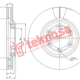 Brake Components Brake Disc TBD7588-D OPTIMA