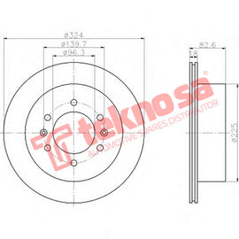 Brake Components Brake Disc TBD7589-D OPTIMA