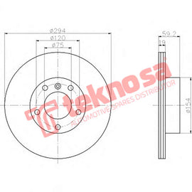 Brake Components Brake Disc TBD7593-D OPTIMA