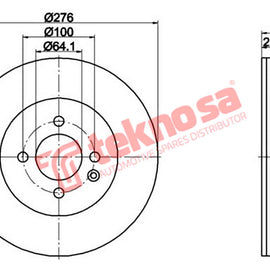 Brake Components Brake Disc TBD7595-D OPTIMA