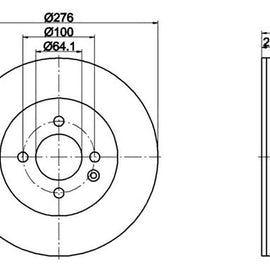 MINI Mini - Front Brake Disc | OPTIMA | TBD7595-D - SKU TBD7595-D - SpareMe South Africa
