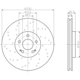 Mercedes-Benz C-Series - Front Brake Disc | OPTIMA | TBD7603-D - SKU TBD7603-D - SpareMe South Africa
