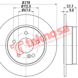 Brake Components Brake Disc TBD7604-D OPTIMA
