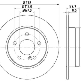 Mercedes-Benz C-Series - Rear Brake Disc | OPTIMA | TBD7604-D - SKU TBD7604-D - SpareMe South Africa