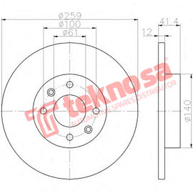 Brake Components Brake Disc TBD7608-D OPTIMA