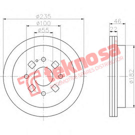 Brake Components Brake Disc TBD7617-D OPTIMA