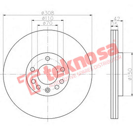 Brake Components Brake Disc TBD7632-D OPTIMA