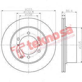 Brake Components Brake Disc TBD7638-D OPTIMA
