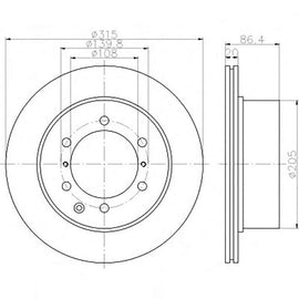 HYUNDAI Terracan - Rear Brake Disc | OPTIMA | TBD7638-D - SKU TBD7638-D - SpareMe South Africa