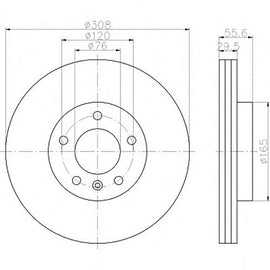Volkswagen Caravelle - Front Brake Disc | OPTIMA | TBD7645-D - SKU TBD7645-D - SpareMe South Africa