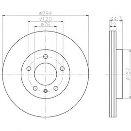 Volkswagen Caravelle - Rear Brake Disc | OPTIMA | TBD7646-D - SKU TBD7646-D - SpareMe South Africa