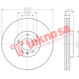 Brake Components Brake Disc TBD7647-D OPTIMA