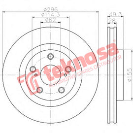 Brake Components Brake Disc TBD7649-D OPTIMA