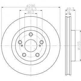 TOYOTA Auris - Front Brake Disc | OPTIMA | TBD7649-D - SKU TBD7649-D - SpareMe South Africa