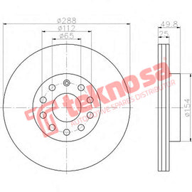 Brake Components Brake Disc TBD7651-D OPTIMA