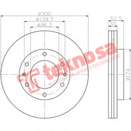 Brake Components Brake Disc TBD7652-D OPTIMA