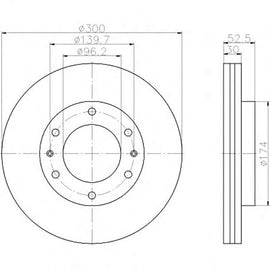 HYUNDAI H1 - Front Brake Disc | OPTIMA | TBD7652-D - SKU TBD7652-D - SpareMe South Africa