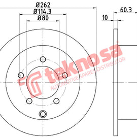 Brake Components Brake Disc TBD7654-D OPTIMA