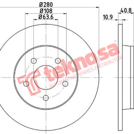 Brake Components Brake Disc TBD7658-D OPTIMA