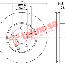 Brake Components Brake Disc TBD7661-D OPTIMA