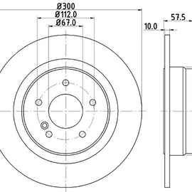 Mercedes-Benz C-Series - Rear Brake Disc | OPTIMA | TBD7662-D - SKU TBD7662-D - SpareMe South Africa