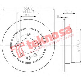 Brake Components Brake Disc TBD7664-D OPTIMA