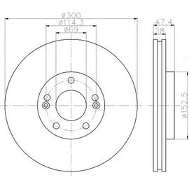 HYUNDAI Veloster - Front Brake Disc | OPTIMA | TBD7666-D - SKU TBD7666-D - SpareMe South Africa