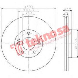 Brake Components Brake Disc TBD7668-D OPTIMA